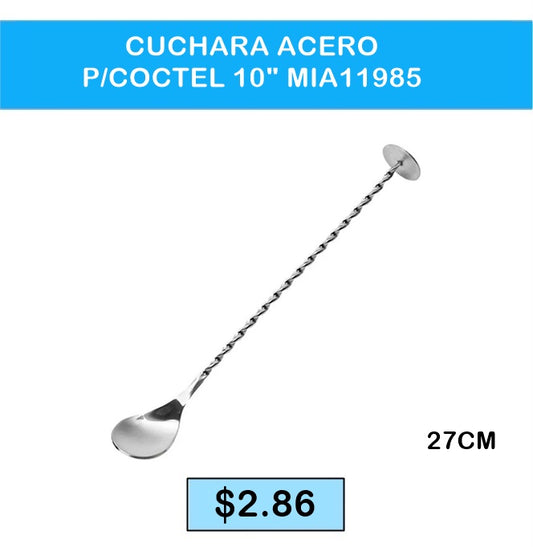 CUCHARA ACERO P/COCTEL 10" MIA11985