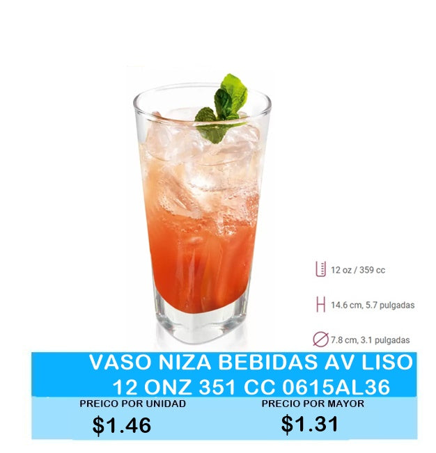 Vaso Niza Bebidas AV Liso