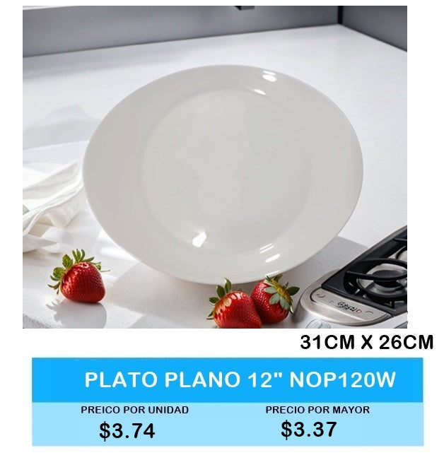 PLATO PLANO 12" NOP120W