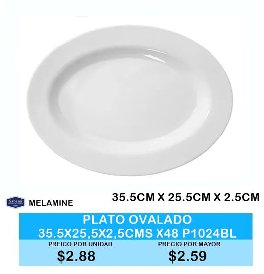 Badeja Ovalada Melamine Llana