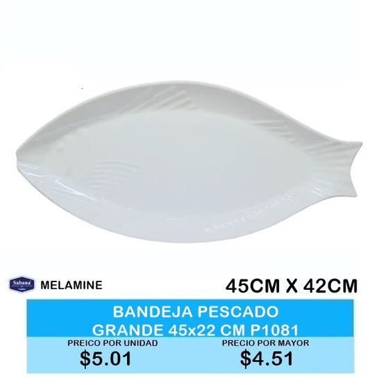 Bandeja Pescado Grande 45X22 CM