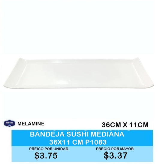 Bandeja Sushi Melamine 36 x 11 CM