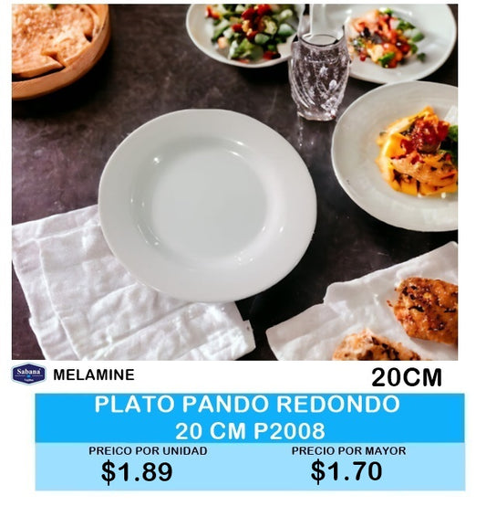 Plato Pando Redondo 20cm