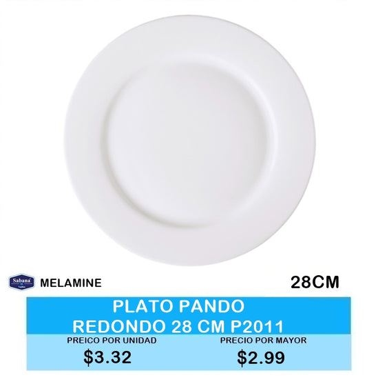 PLATO PANDO REDONDO 28CM