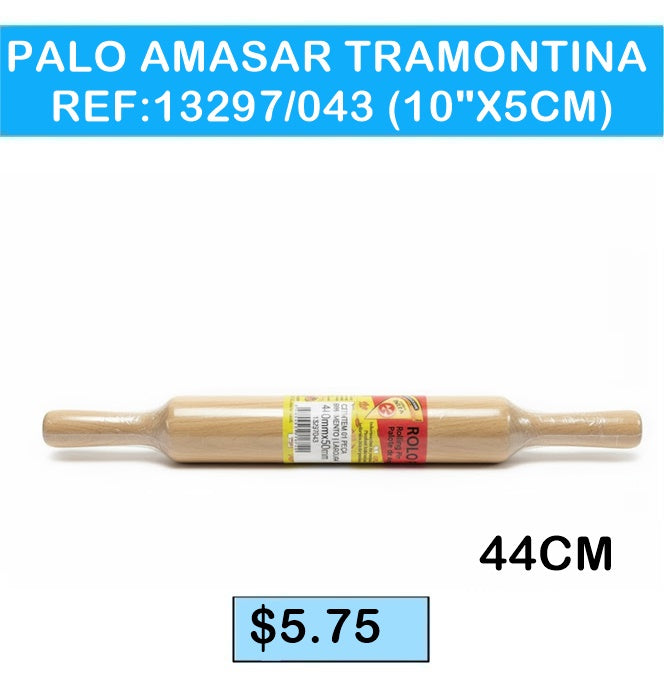 PALO PARA AMASAR TRAMONTINA REF:13297/043 (10"X5CM)