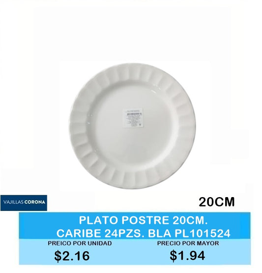 Plato Llano postre Corona 20cm