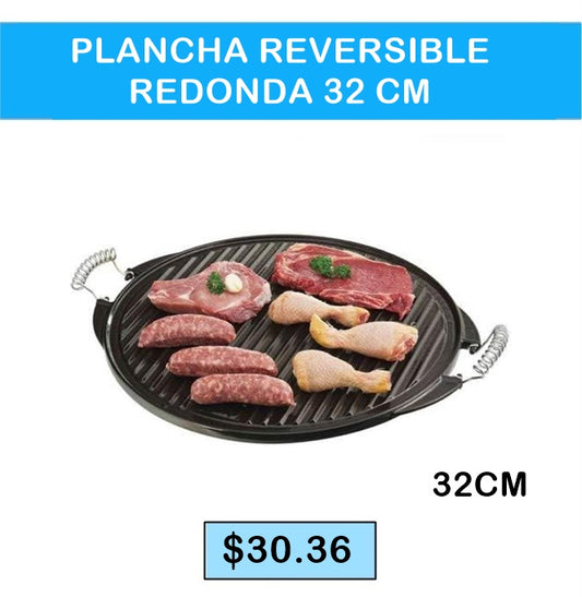 PLANCHA 32 CM REVERSIBLE REDONDA&nbsp;