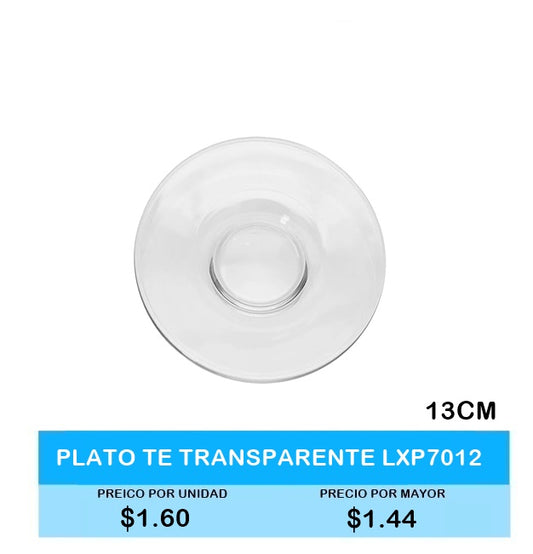PLATO DE TE TRANSPARENTE LXP7012