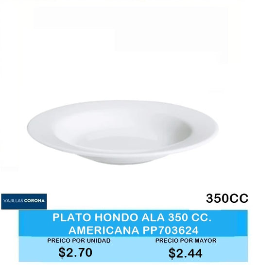PLATO HONDO ALA 340CC ACT BL 703624