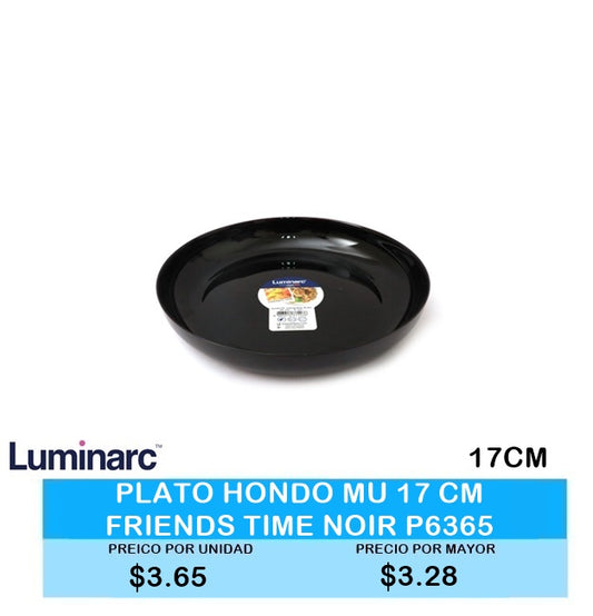 PLATO HONDO MU 17 CM FRIENDS TIME NOIR P6365
