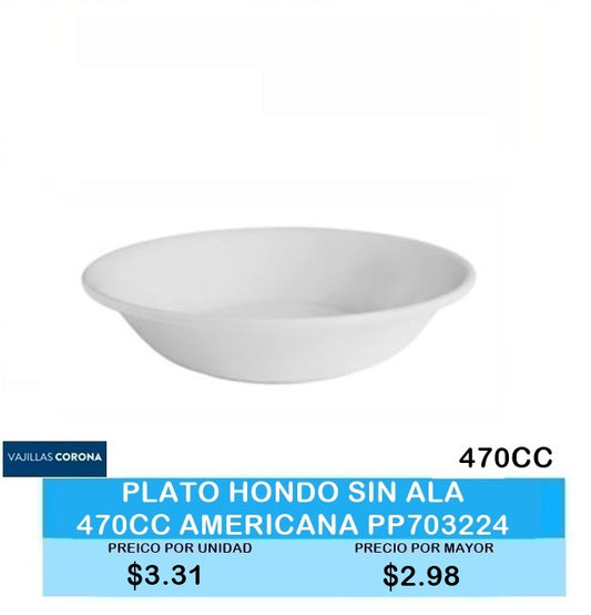 PLATO HONDO SIN ALA 470 CC AMERICANA PP703224