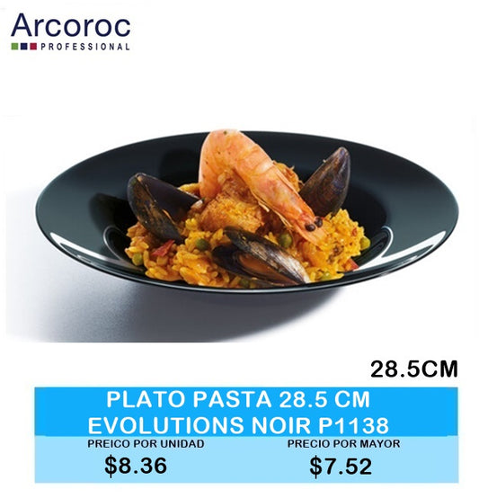 PLATO PASTA 28.5 CM EVOLUTIONS NOIR P1138