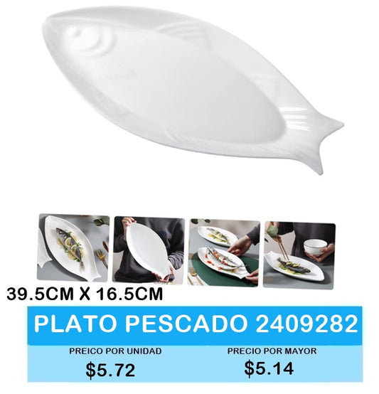 PLATO PESCADO 40 CM X 16 CM