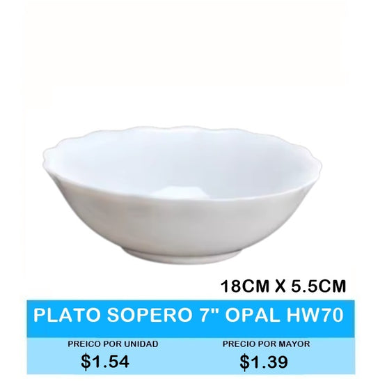 PLATO SOPERO 18 CM X 5 CM OPAL HW70