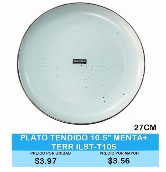PLATO TENDIDO 10.5" MENTA+TERRA ILST-T105
