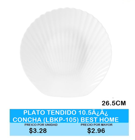 PLATO TENDIDO CONCHA LBKP105 BEST HOME 26.5 CM