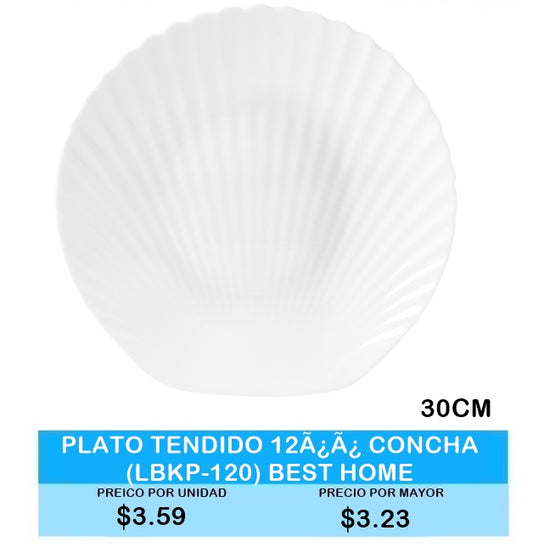 PLATO TENDIDO CONCHA LBKP 120 BETS HOME 30 CM