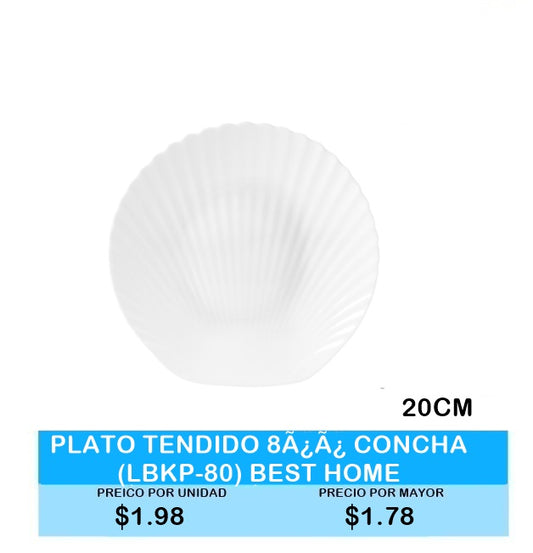 PLATO TENDIDO CONCHA LBKP80 BEST HOME 20 CM