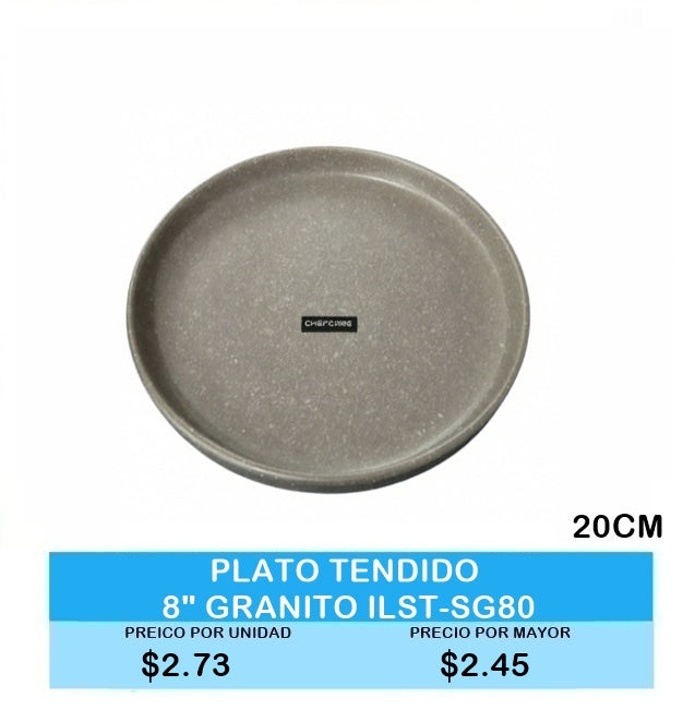 PLATO TENDIDO 20 CM GRANITO ILST SG80