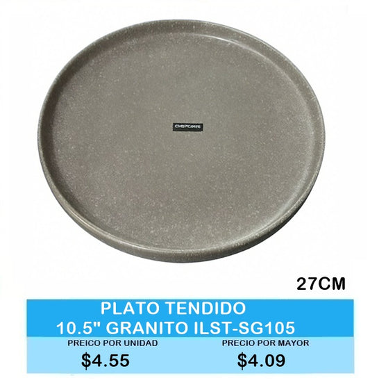 PLATO TENDIDO GRANITO 27 CM ILST SG105