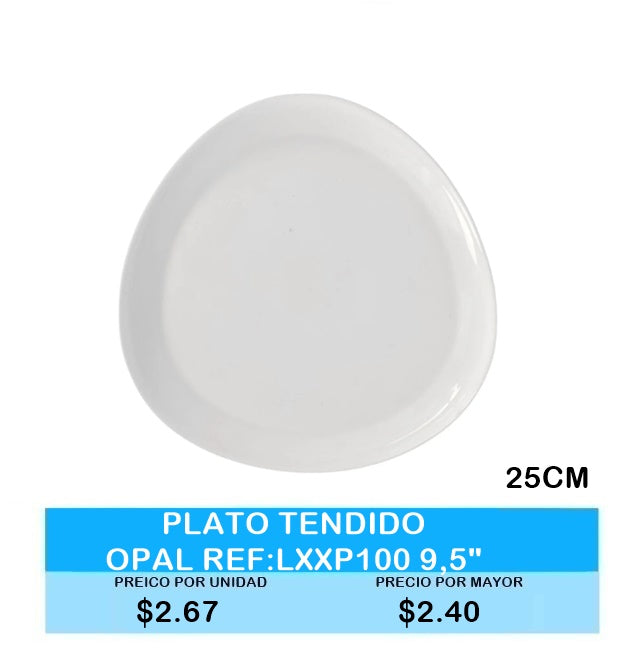 PLATO TENDIDO OPAL LXXP100 25 CM