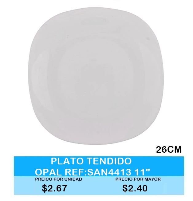 PLATO TENDIDO OPAL SAN4413 26 CM