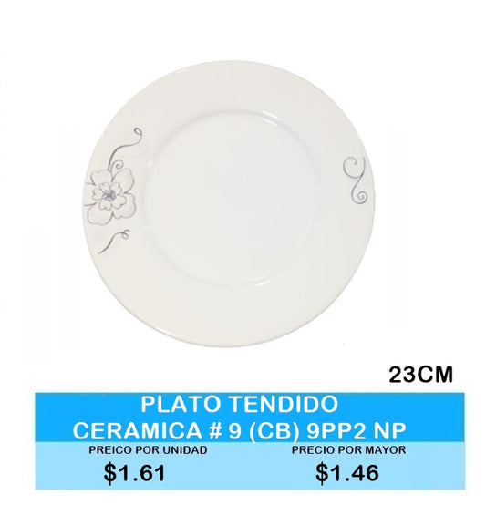 PLATO TENDIDO CERAMICA 10PP2 NP 25.5 CM