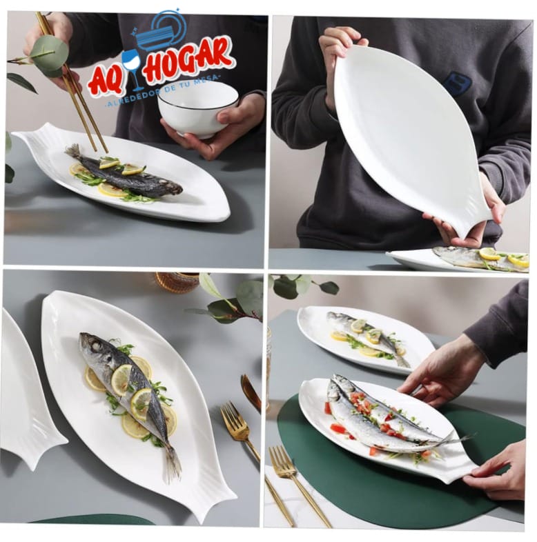 PLATO PESCADO 40 CM X 16 CM