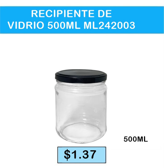 RECIPIENTE DE VIDRIO 500 ML ML242003