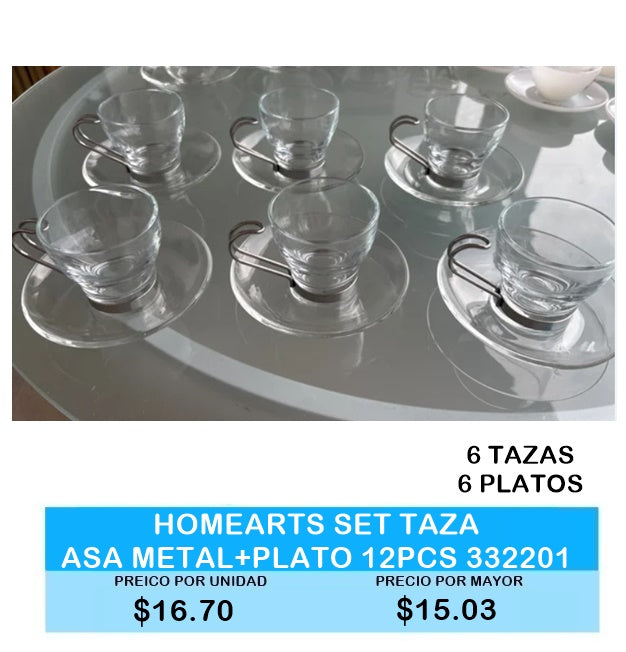 SET 6 TAZAS Y 6 PLATOS 332201