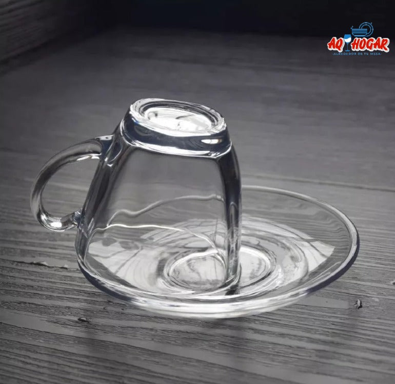 SET DE 6 PLATOS Y 6 TAZAS  80 ML