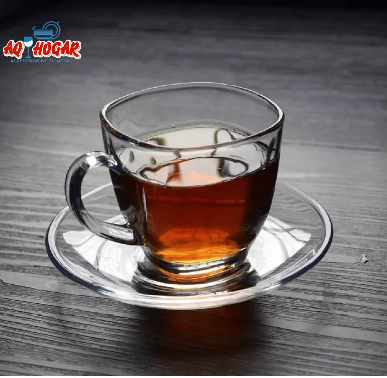 SET DE 6 PLATOS Y 6 TAZAS  80 ML