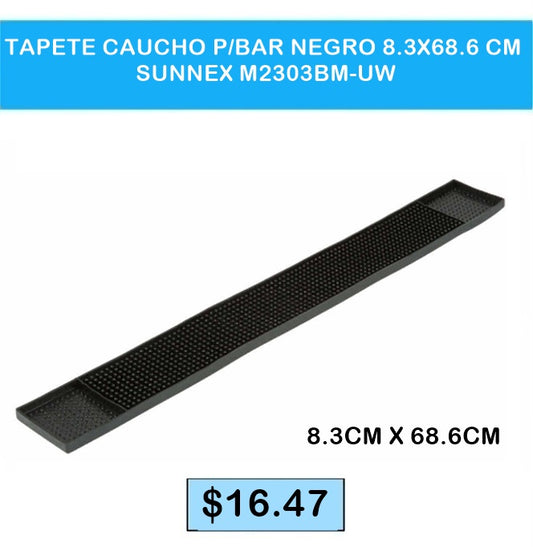 TAPETE CAUCHO PARA BAR NEGRO 8.3X68.6CM SUNNEX  M2303-UW