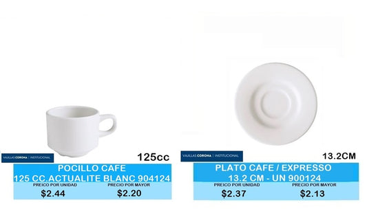 TAZA DE EXPRESSO CORONA PLATO EXPRESSO