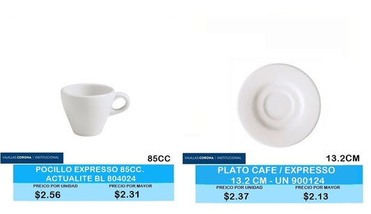 TAZA DE EXPRESSO CORONA PLATO EXPRESSO