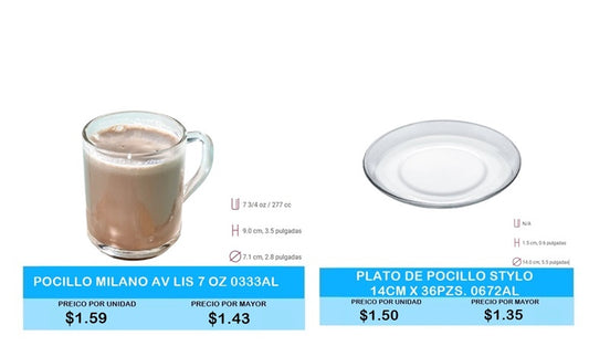 TAZA MILANO AV LIS 0333AL PLATO STYLO 0672AL