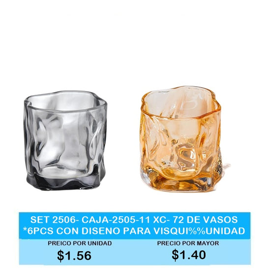 VASO CON DISEÑO PARA WHISY