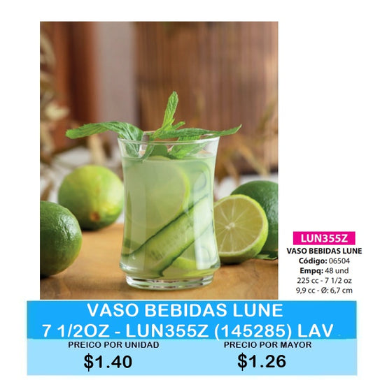 VASO LUNE 7 ONZAS LUN355Z 145285 LAV