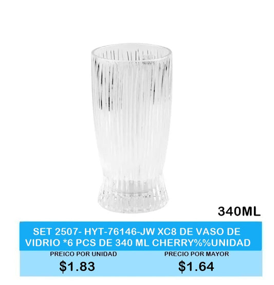 VASO VIDRIO 340 ML CHERRY
