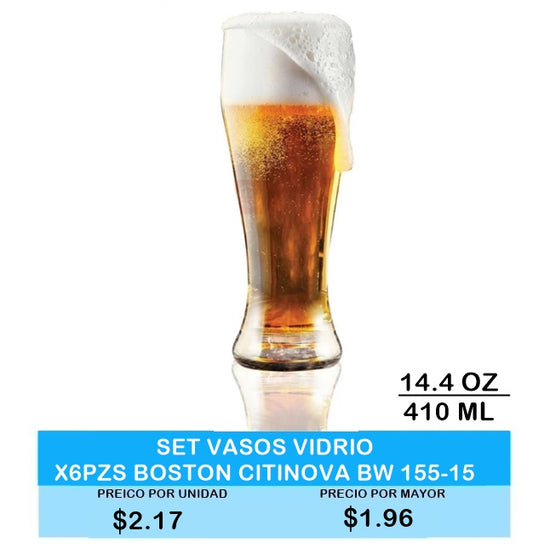 VASO VIDRIO BOSTON CITINOVA 14.4 OZ