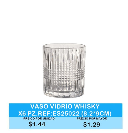 VASO VIDRIO WHISKY ES25022