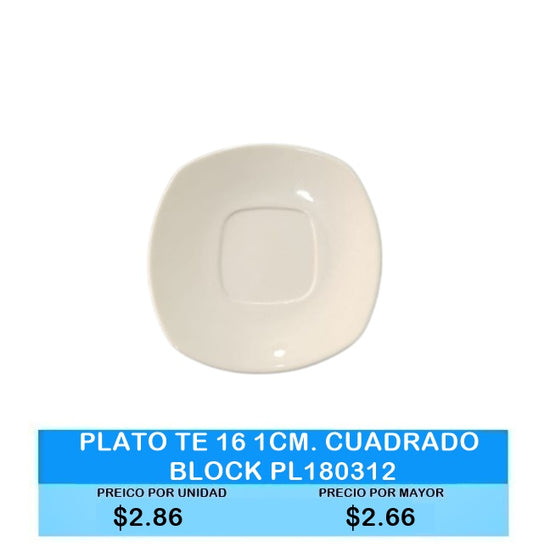 PLATO DE TÉ 16.1 CM CUADRADO