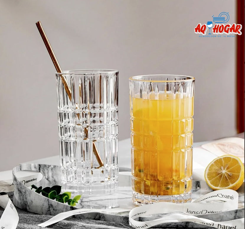 VASO VIDRIO X8 PZ. REF:P100913/8CB (13OZ)/07-24055