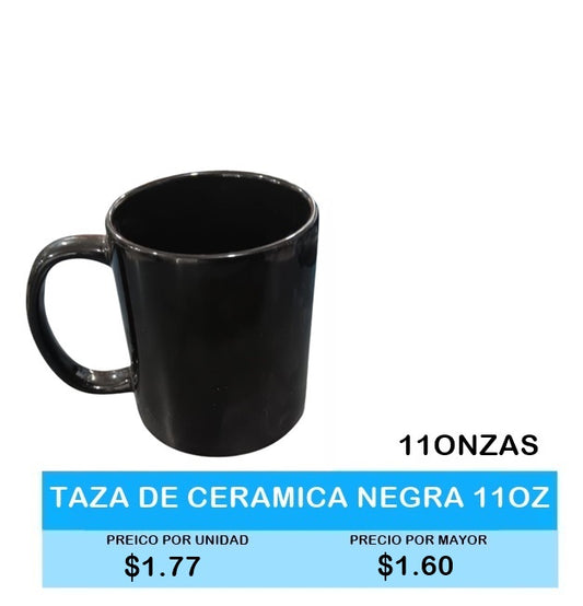 TAZA DE CERAMICA NEGRA 11OZ