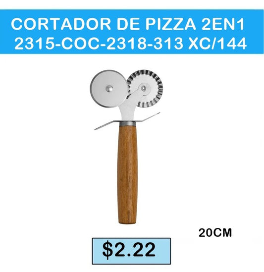 Cortador de pizza multifuncional 2 en 1 acero inoxidable 2315