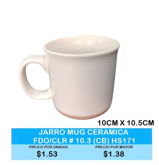 JARRO MUG CERAMICA FDO/CLR # 10.3 (CB) HS171 NP