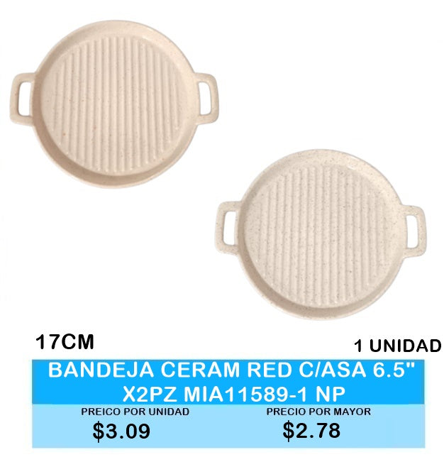 BANDEJA CERAM RED C/ASA 6.5" X2PZ MIA11589-1 NP