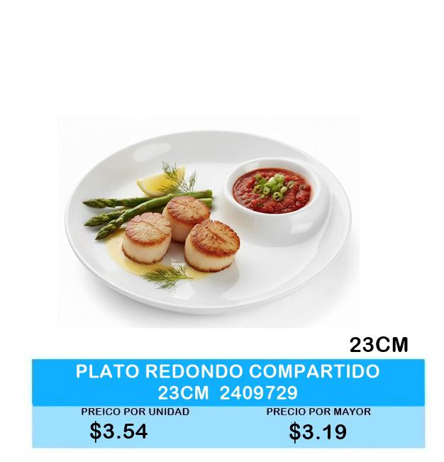 PLATO REDONDO  COMPARTIDO 23CM 2409729