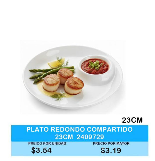PLATO REDONDO  COMPARTIDO 23CM 2409729