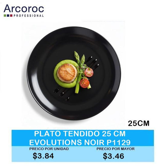 PLATO TENDIDO EVOLUTION NOIR P1129 25CM